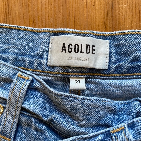 AGOLDE Aritzia Criss Cross Denim Jeans, Size 27 - Picture 4 of 5